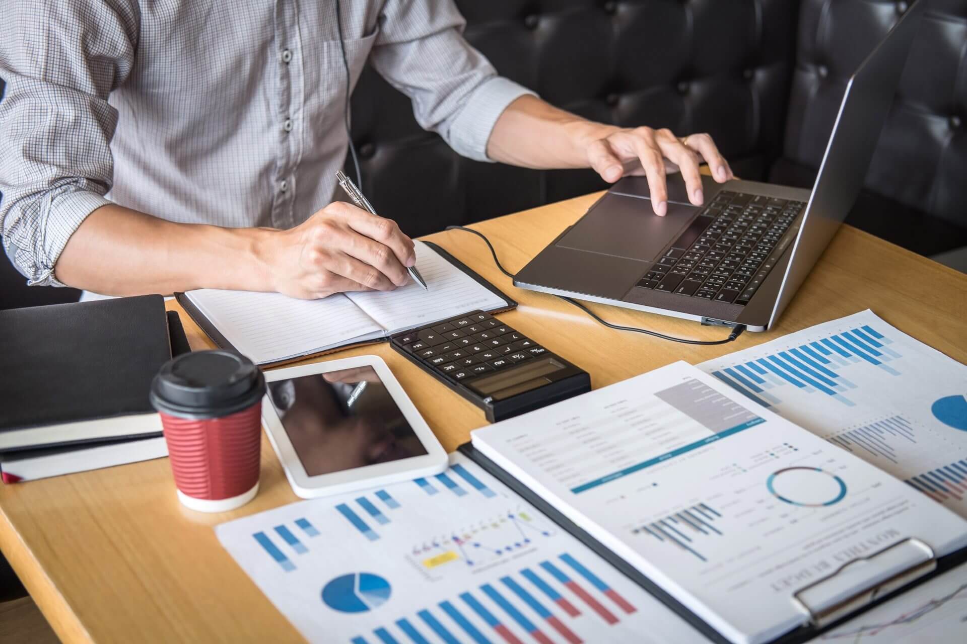 An SEO professional conducting a website audit.