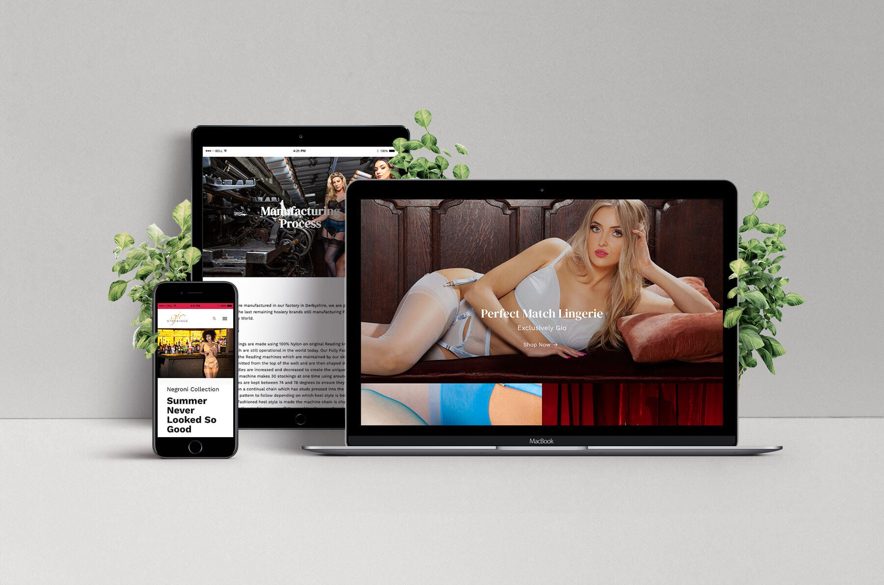 Gio Stockings Web Design Responsive
