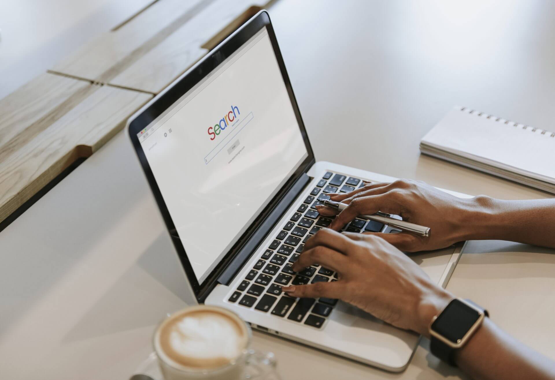 search engine on laptop